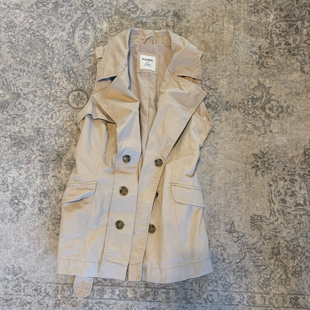 Tan Trench Button Down